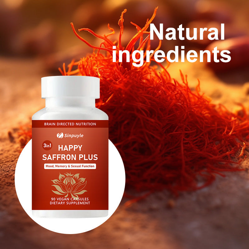 Saffron Supplements With Saffron Flower Extract, Curcumin & Zinc For Mood, Memory & Eye Health, Joint Supplements For Men Women