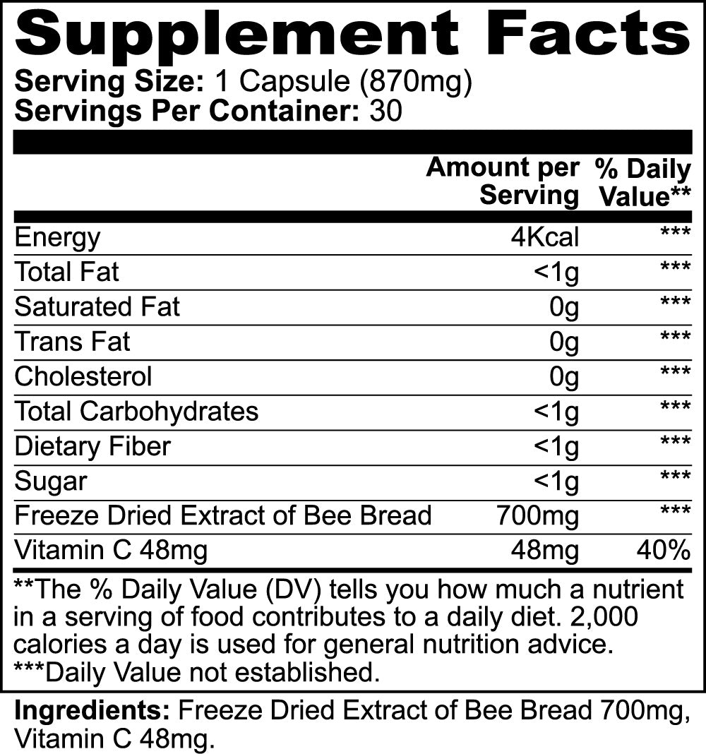 Bee Pearl Capsules Natural Immunity, Energy, And Skin Health Support