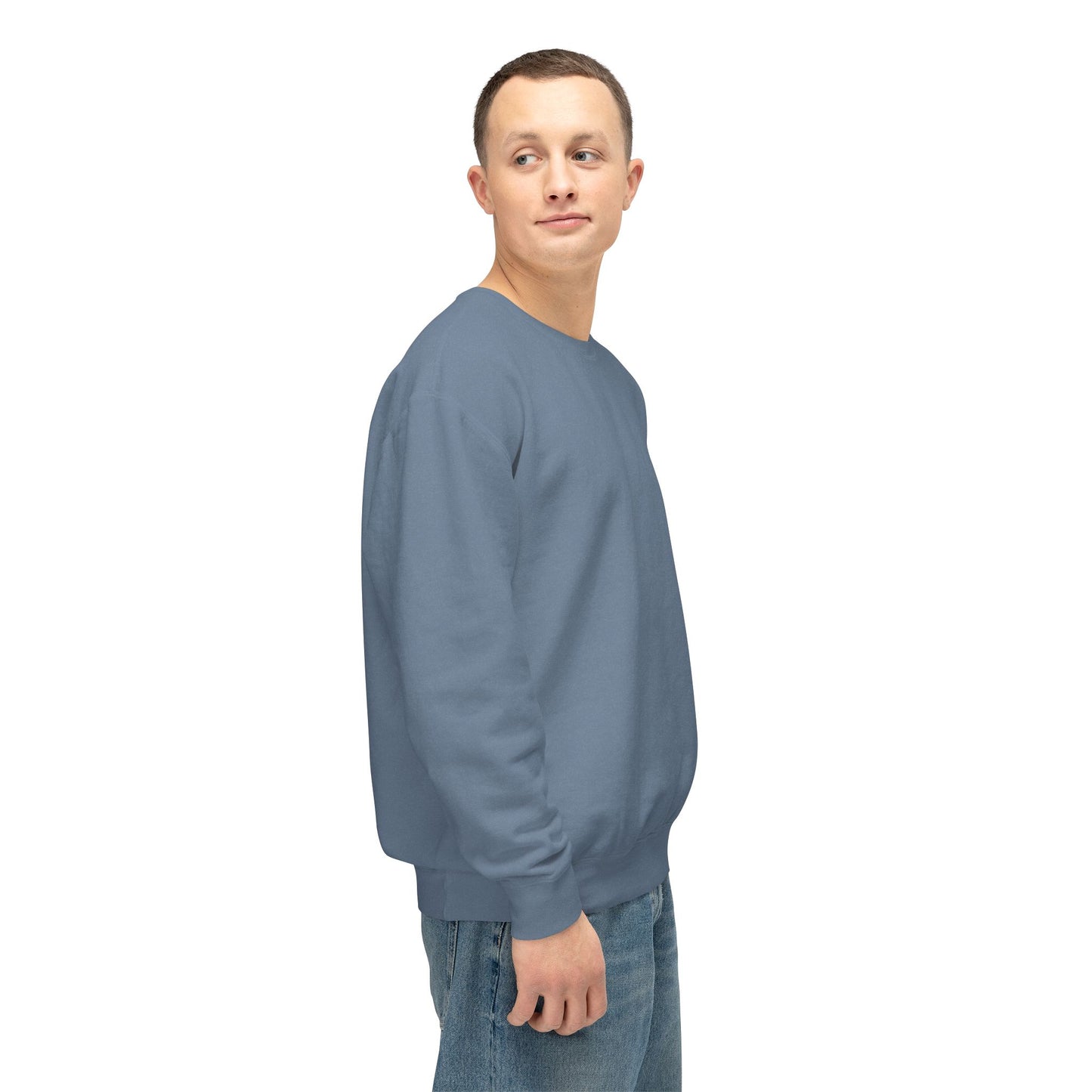 SW-111NVY-24 Unisex Lightweight Blue Jean Color Sweatshirt
