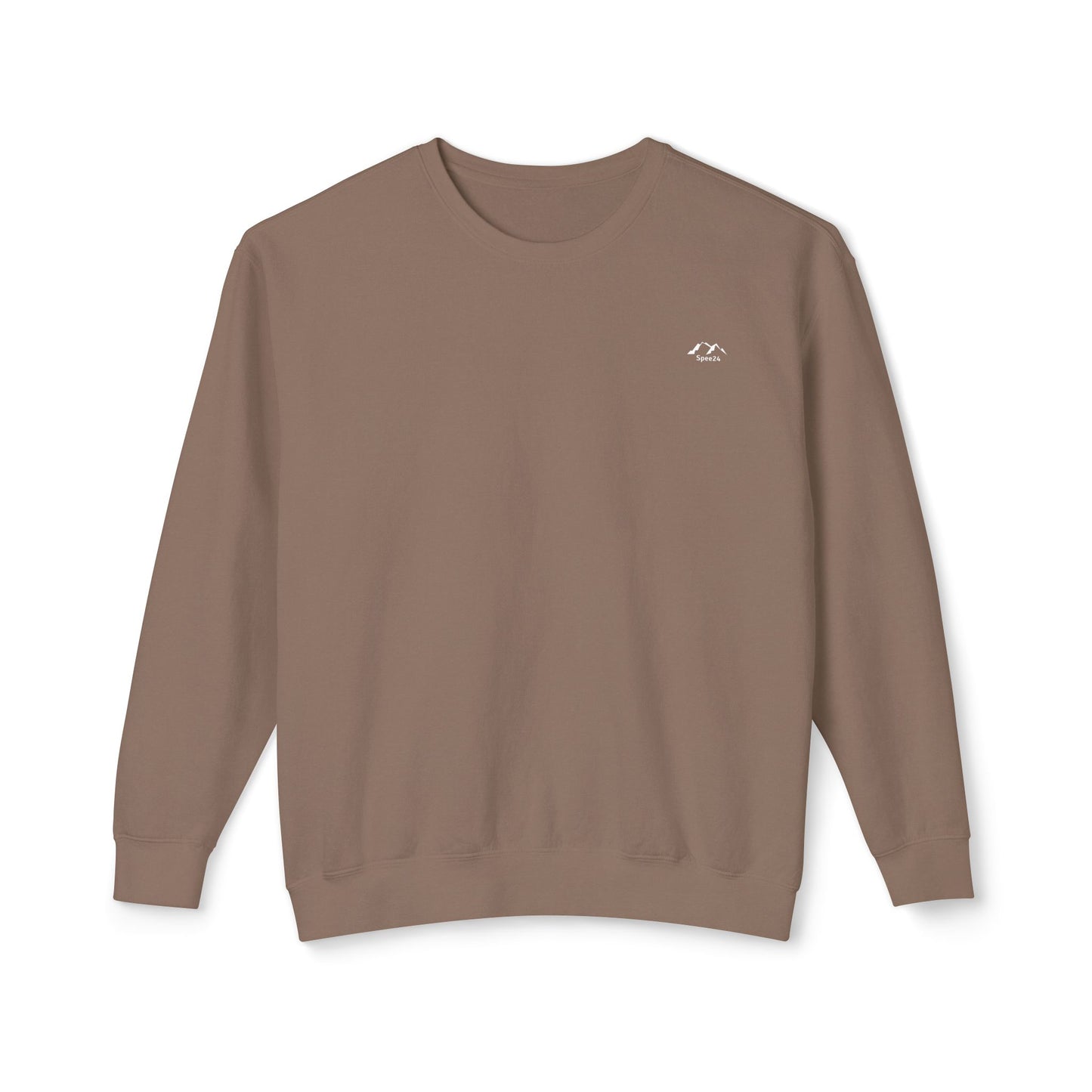SW-105BRN-24 Unisex Lightweight Crewneck Espresso Color Sweatshirt