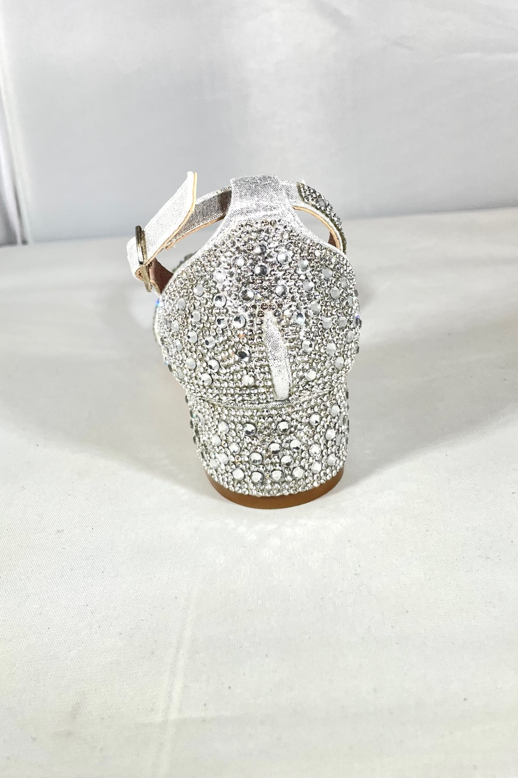Kids Silver Block-Heel
