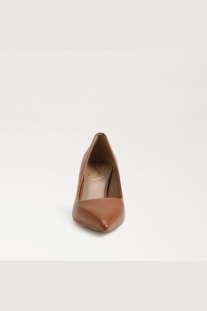 Vienna Pointed Toe Heel - Saddle Leather