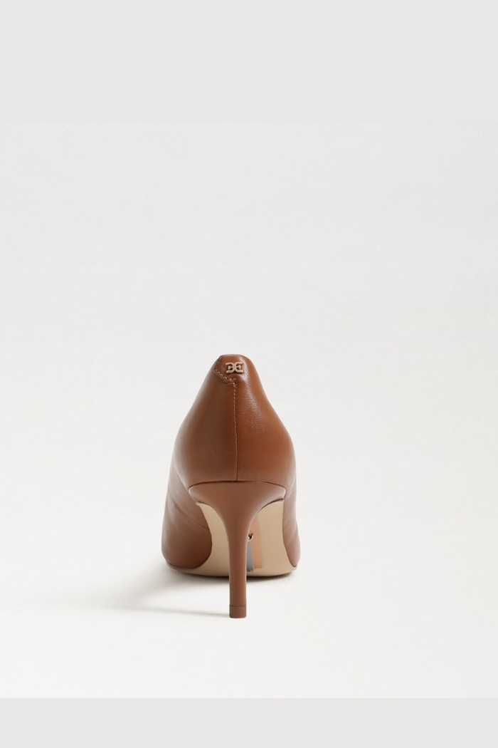 Vienna Pointed Toe Heel - Saddle Leather