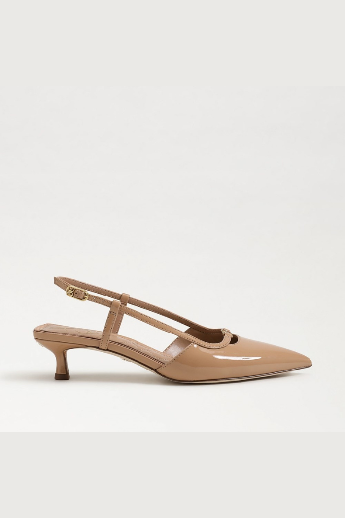 Toni Slingback Kitten Heel - Golden Sand Patent