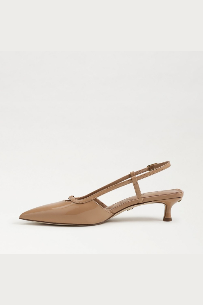 Toni Slingback Kitten Heel - Golden Sand Patent