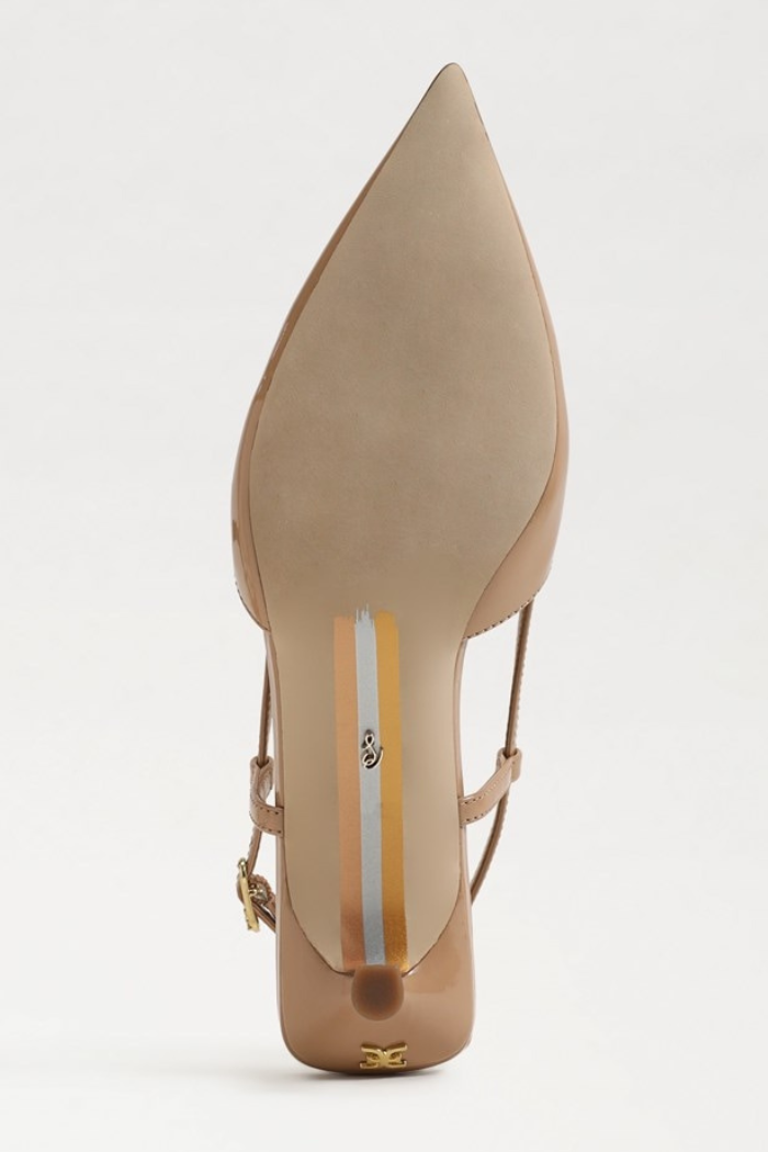 Toni Slingback Kitten Heel - Golden Sand Patent