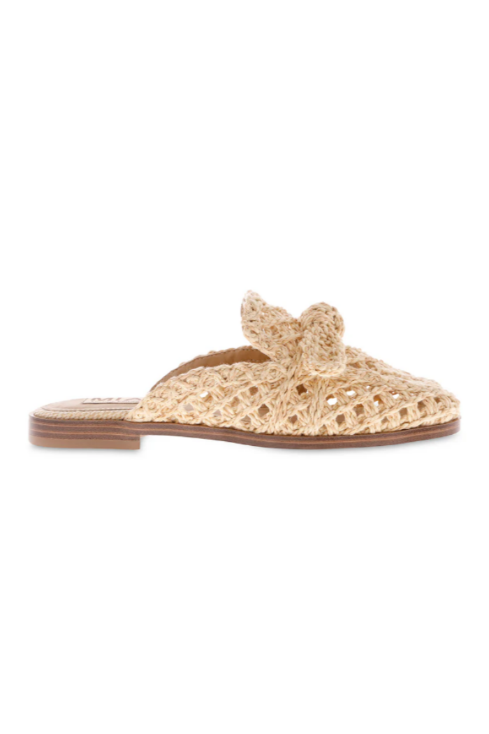Layce Raffia Woven Bow Mule