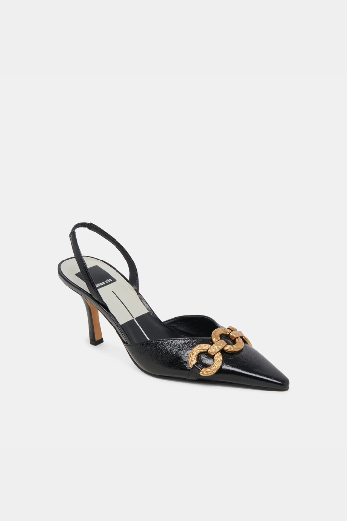 Haylee Heels - Midnight Crinkle Patent