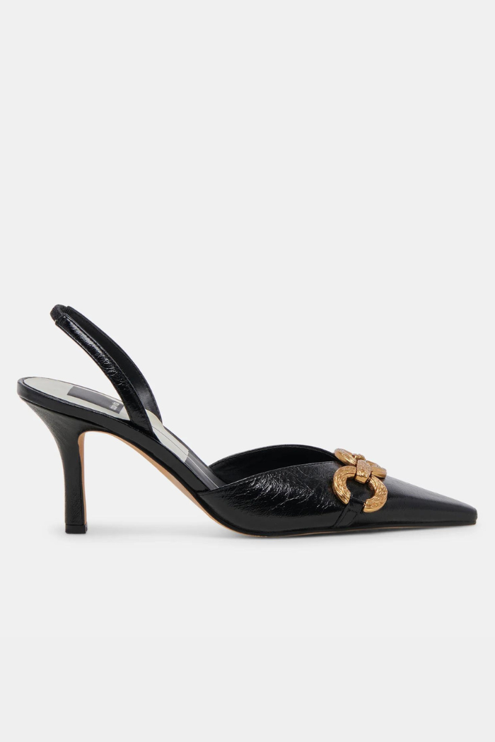 Haylee Heels - Midnight Crinkle Patent