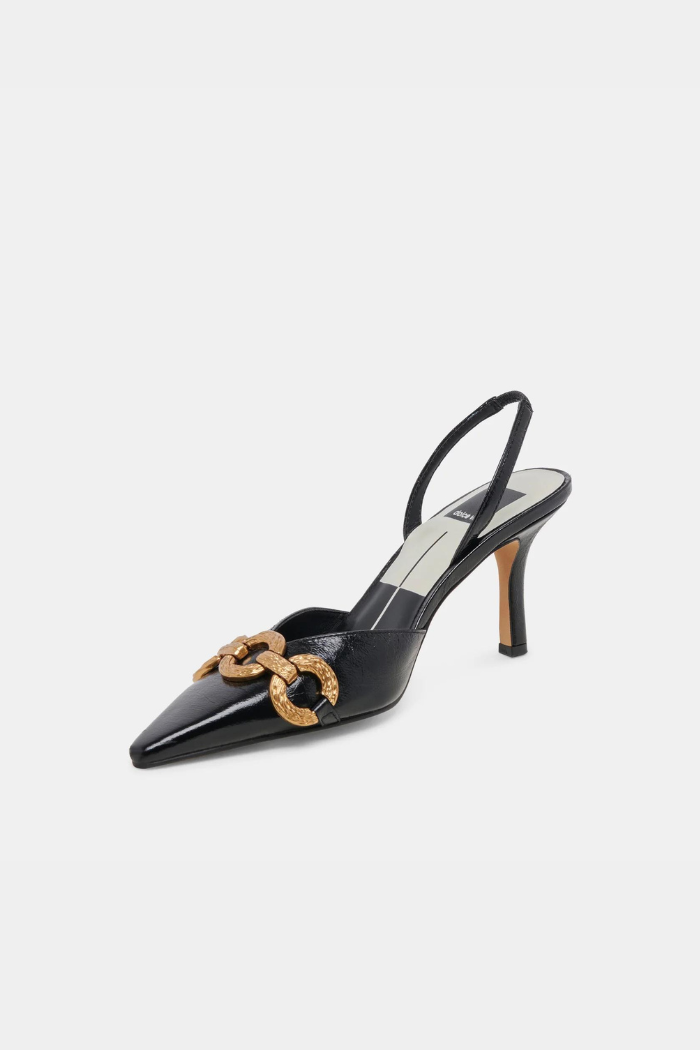 Haylee Heels - Midnight Crinkle Patent