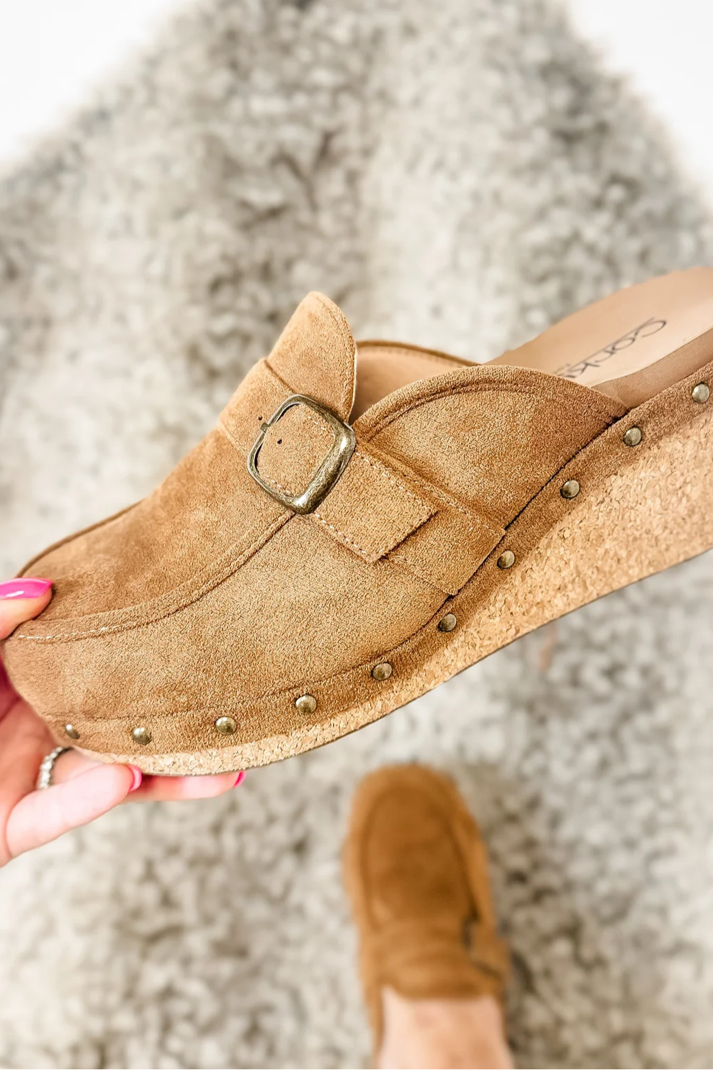 Corky's Tobacco Faux Suede Just Precious Shoes