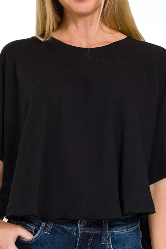 Zenana Cotton Round Neck Short Sleeve T-Shirt