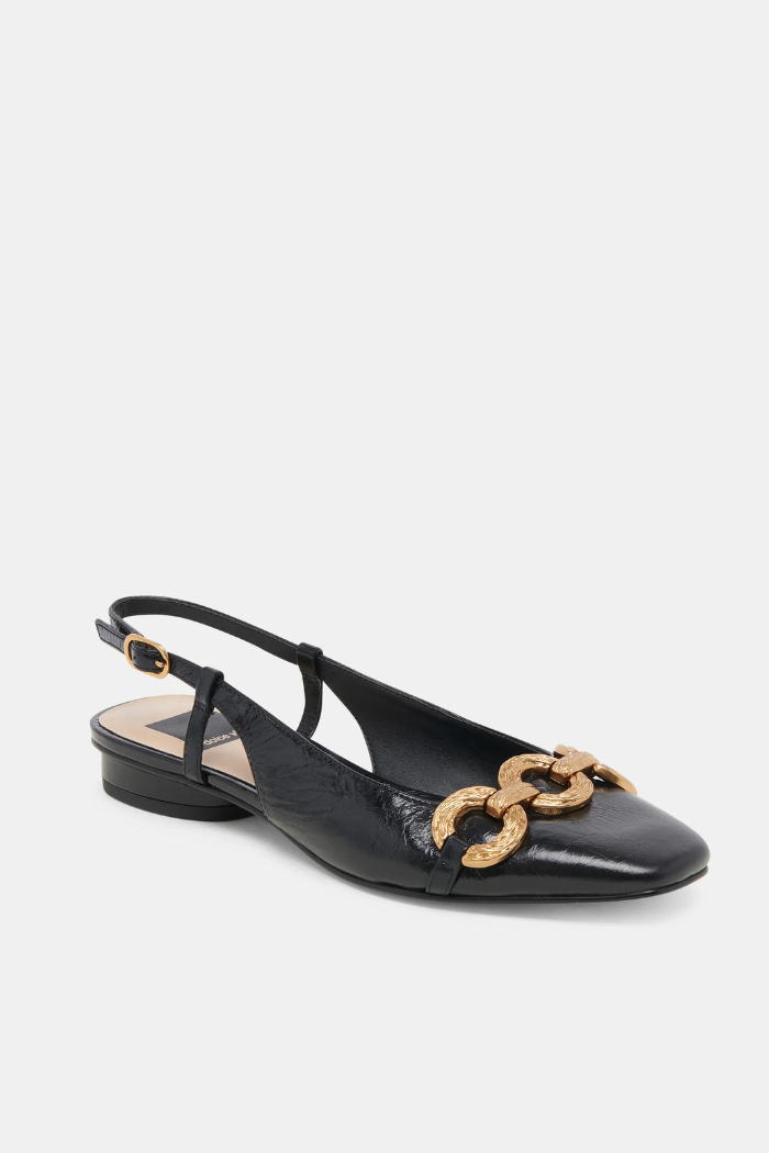 Romano Flats - Midnight Crinkle Patent
