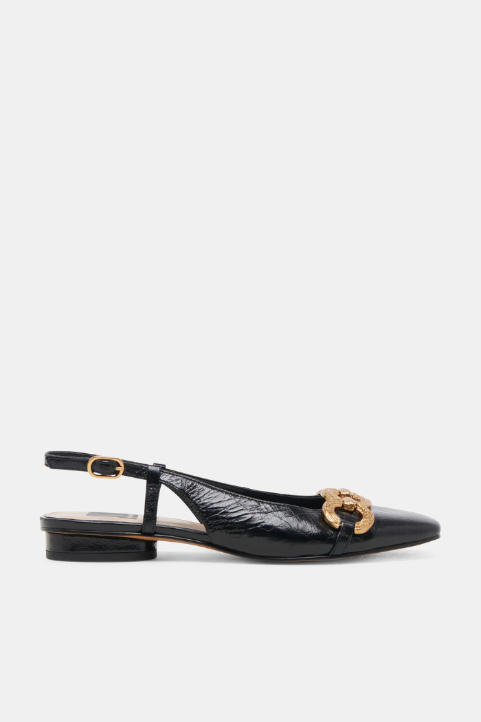Romano Flats - Midnight Crinkle Patent