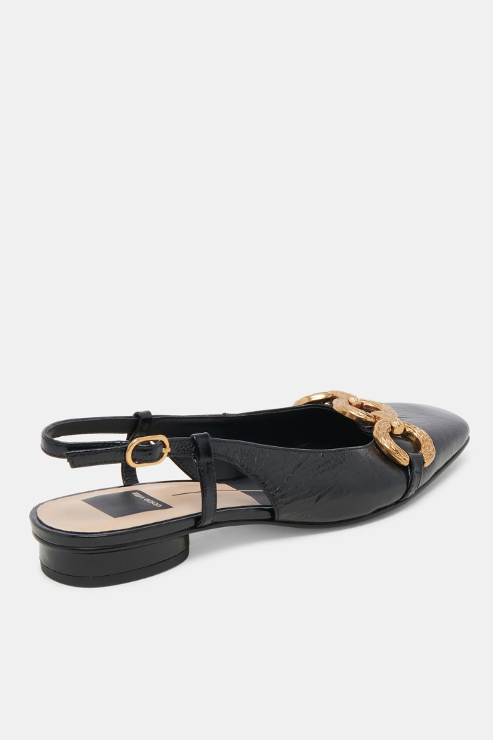 Romano Flats - Midnight Crinkle Patent