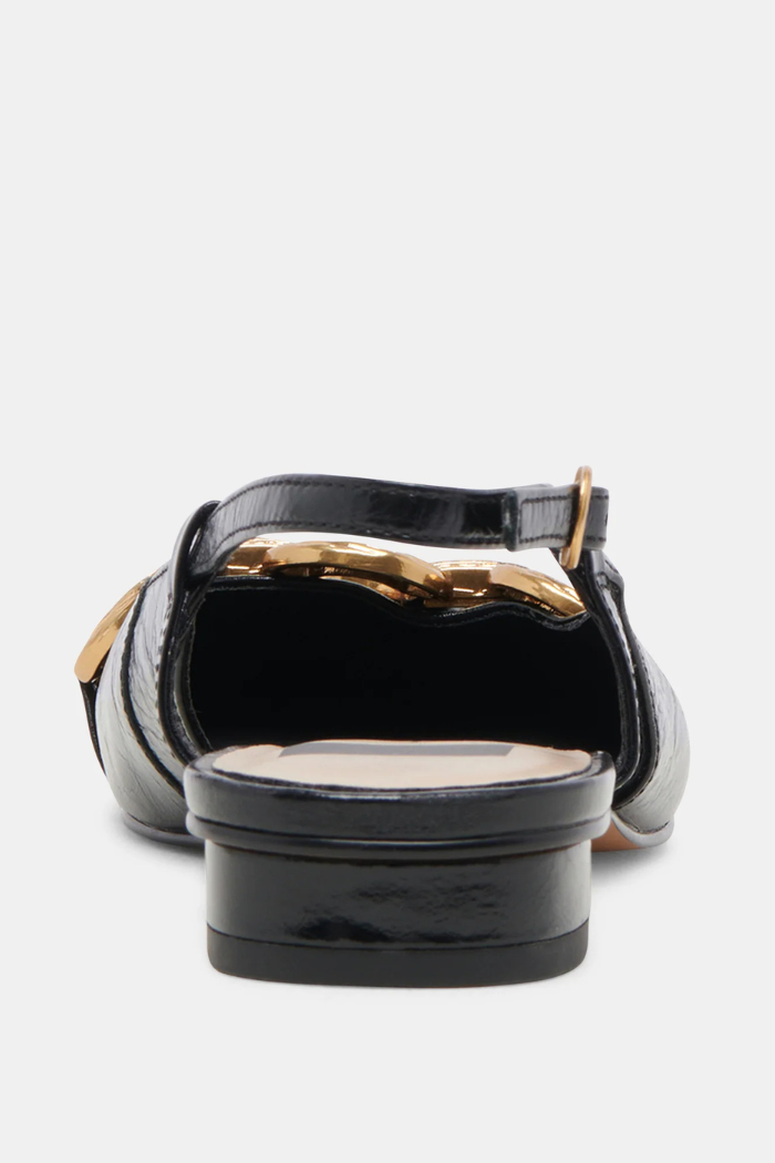 Romano Flats - Midnight Crinkle Patent