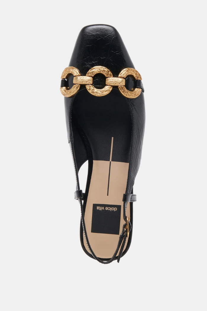 Romano Flats - Midnight Crinkle Patent