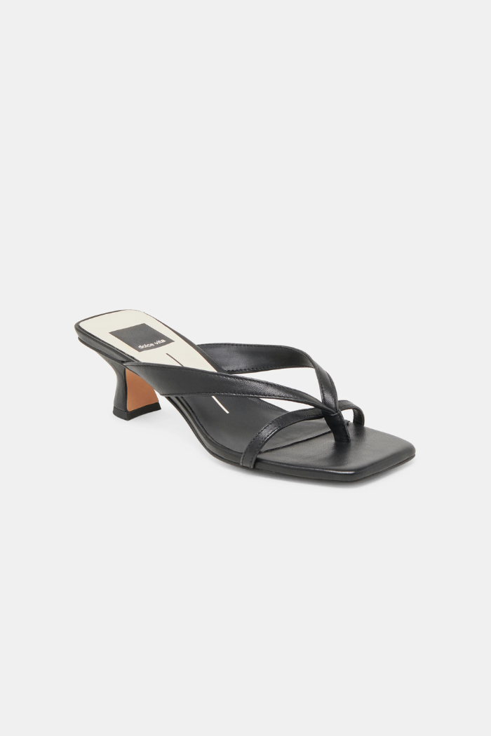 Brevel Heels - Black Onyx Leather