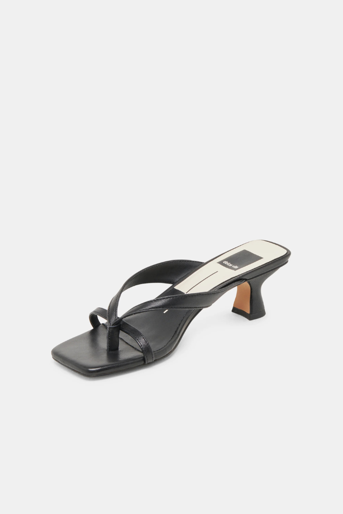 Brevel Heels - Black Onyx Leather