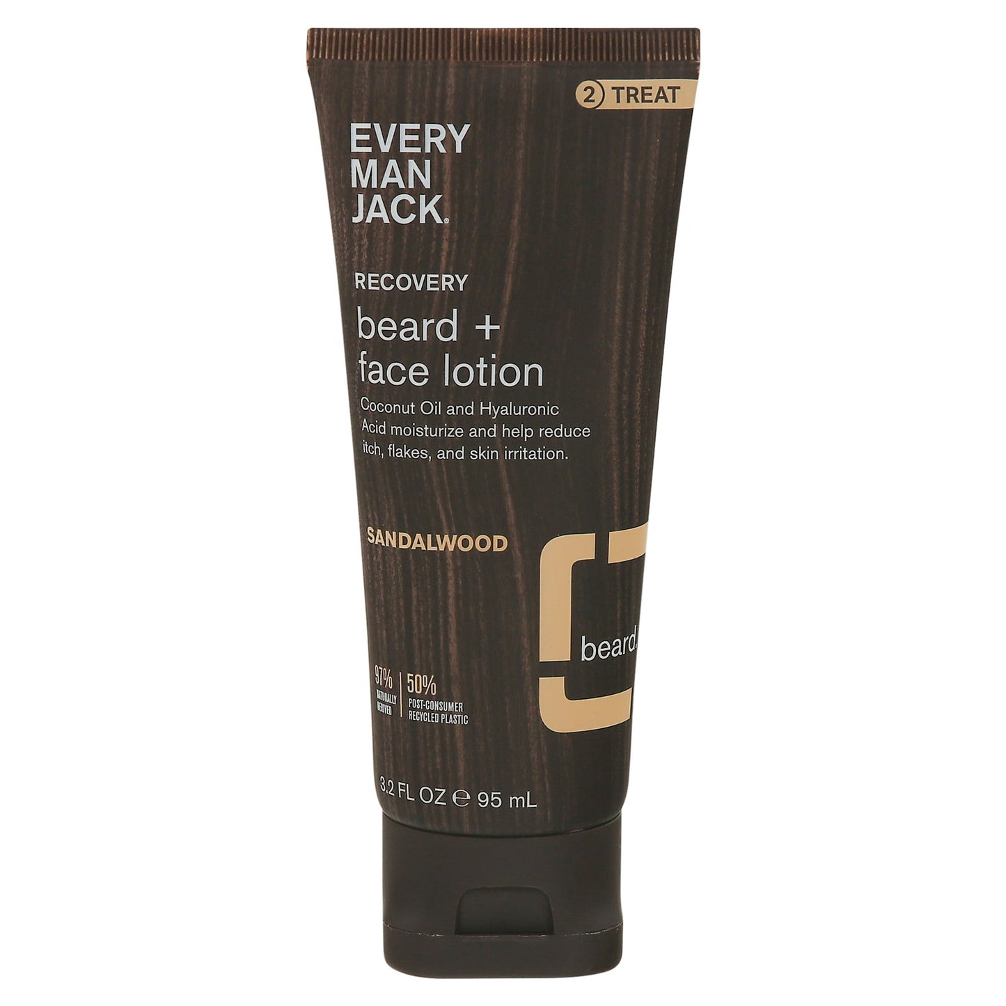 Every Man Jack Face and Beard Lotion, Recovery Blend with Sandalwood, 3.2 Fl. Oz.