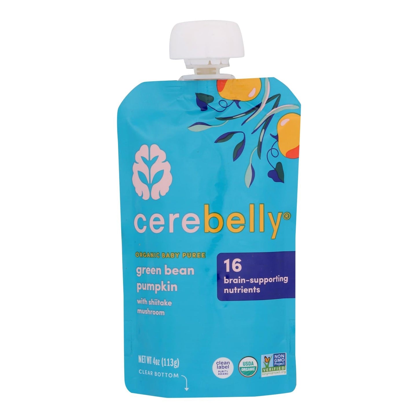 Cerebelly Puree Green Banana & Pumpkin - 4 Oz - Pack of 6