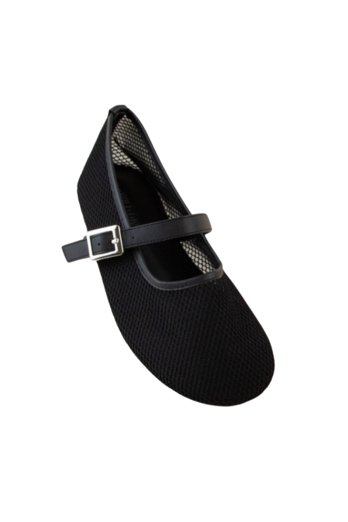 NANAMI-04 ALL OVER MESH MARY JANE BALLET FLATS