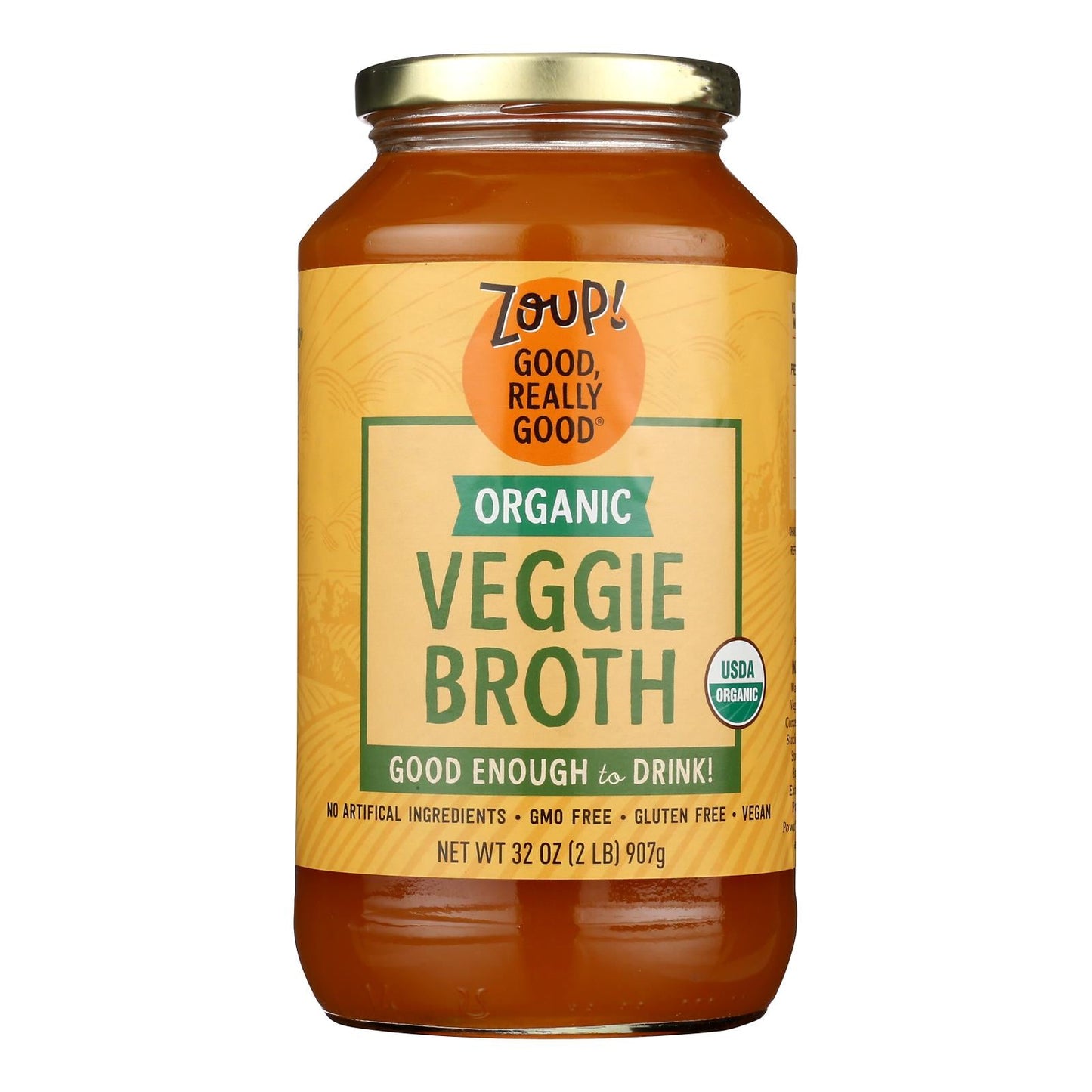 Zoup! Veggie Broth - Rich & Savory Umami Flavor - 32 Fl Oz - Case of 6