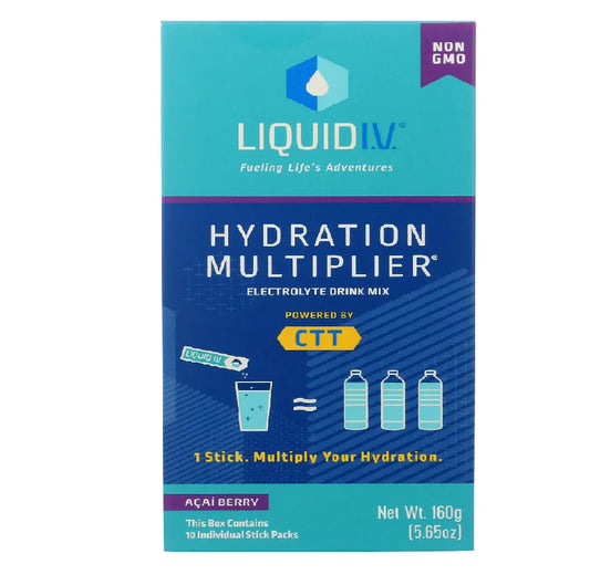 Liquid I.V. Hydration Multiplier Drink Mix - Acai Berry, 5.65 Oz Pack of 10