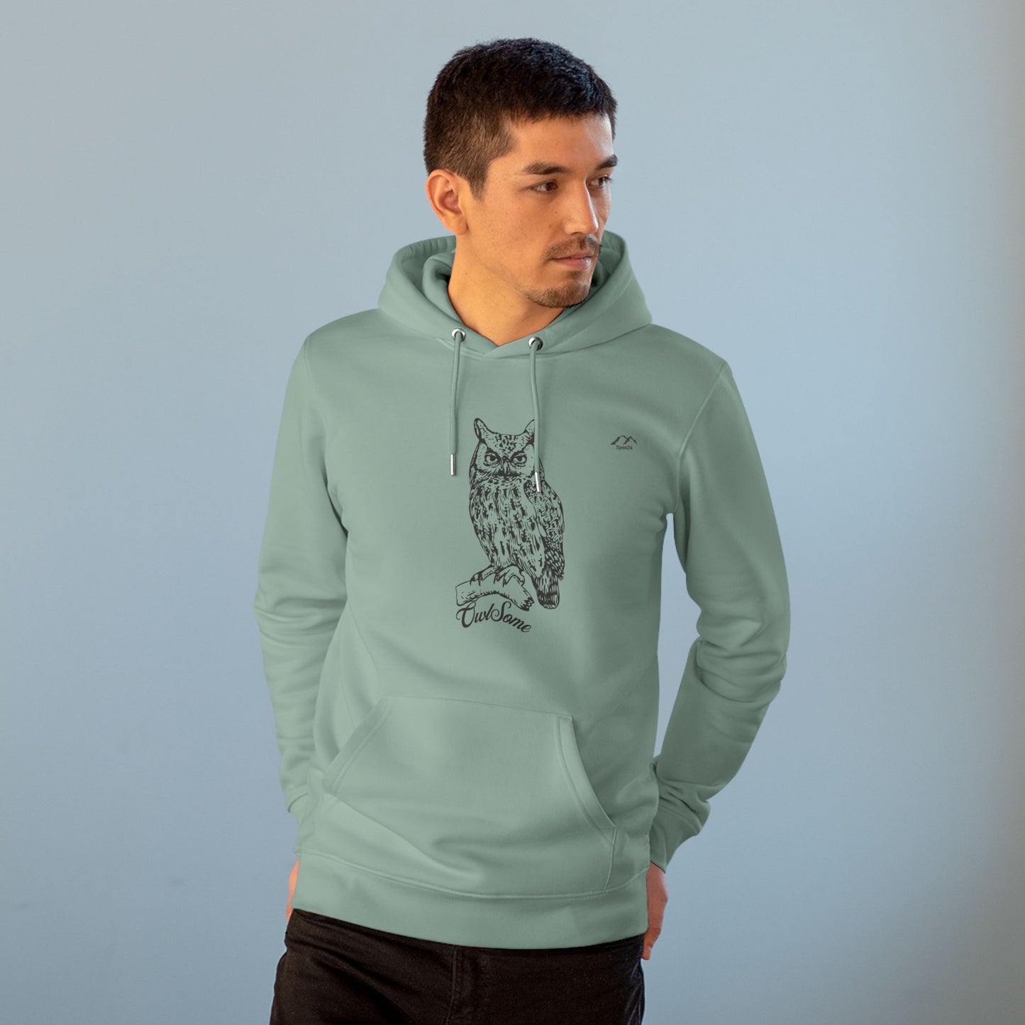 HD-055ML-24 Owl Hoodie Owl Lover Gift Woodland Owl Art