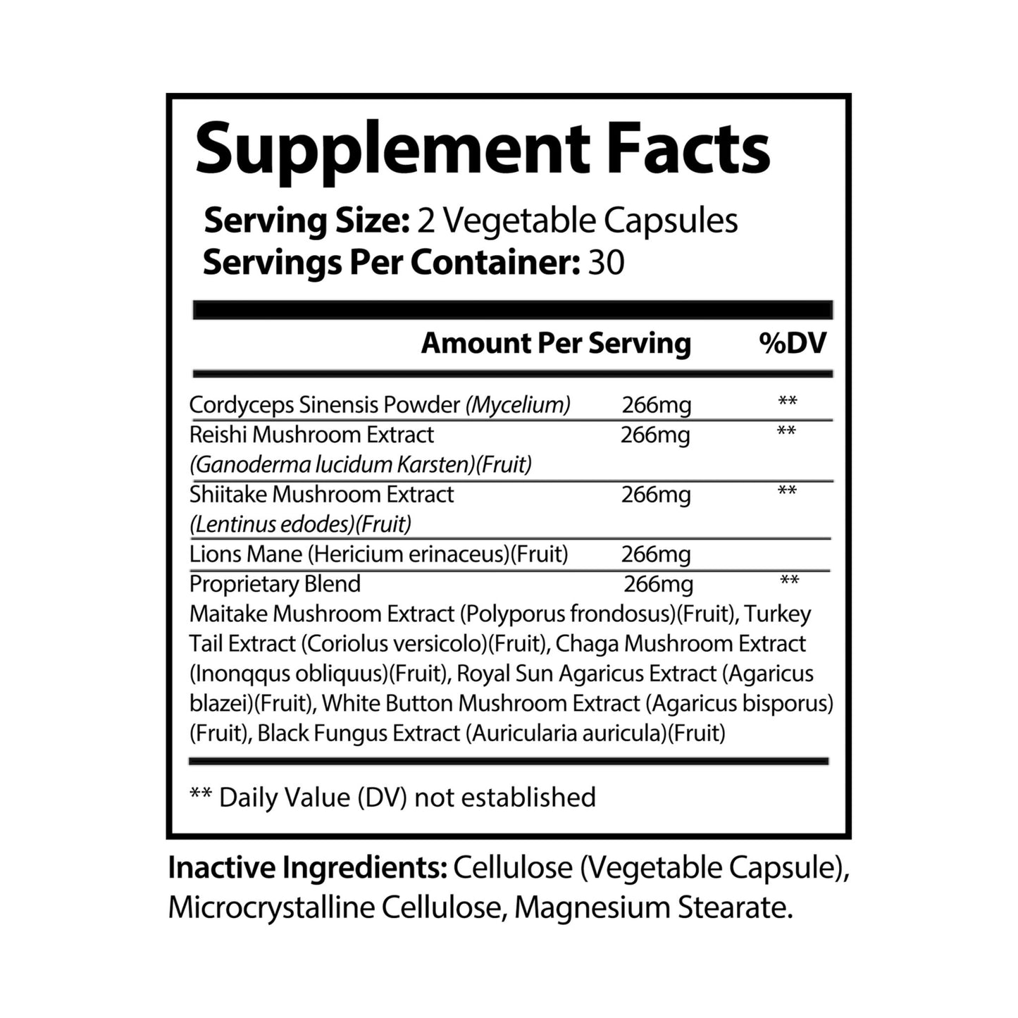 Fungora Mushroom Blend Supplement (60 Capsules)