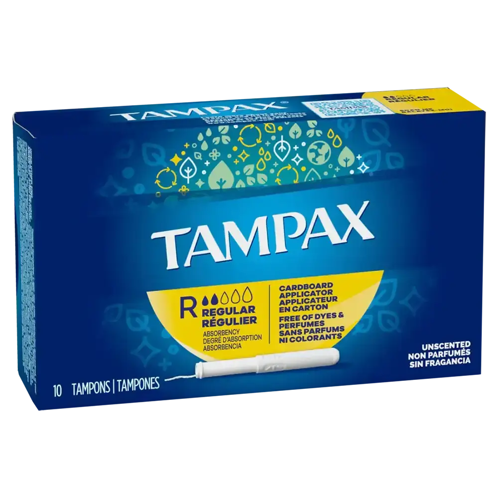 Tampax Carboard Tampons Regular Absorbency 10 ct