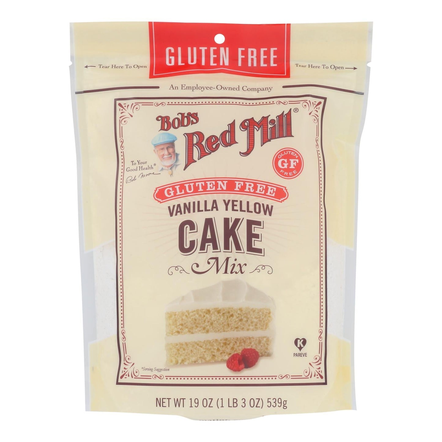 Bob's Red Mill Vanilla Yellow Cake Mix, Gluten-Free, Kosher, Case of 4 (19 oz)
