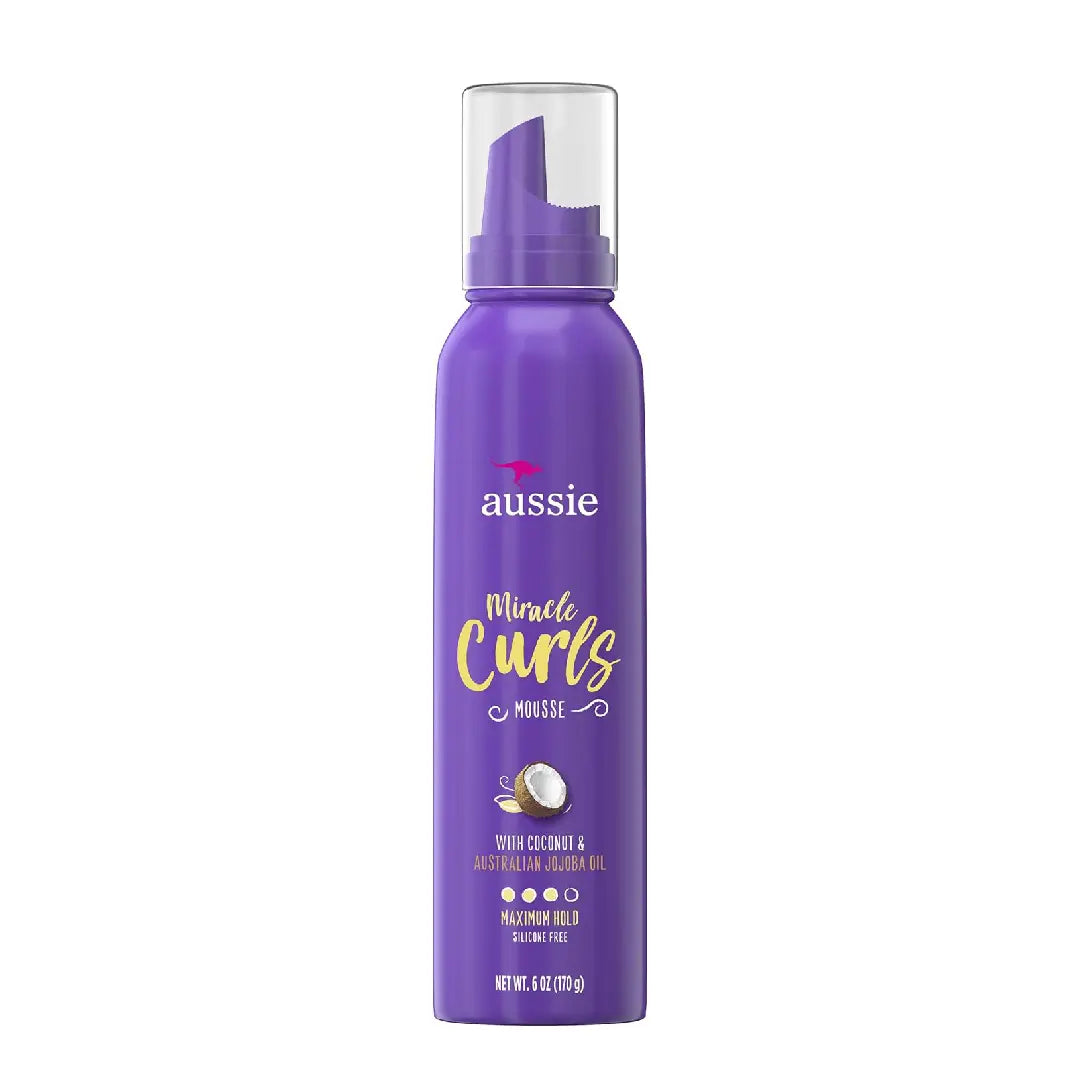 Aussie Miracle Curls Styling Mousse with Coconut & Jojoba Oil 6 oz