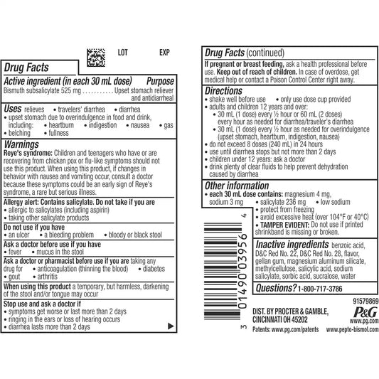 Pepto Bismol Liquid 8 oz