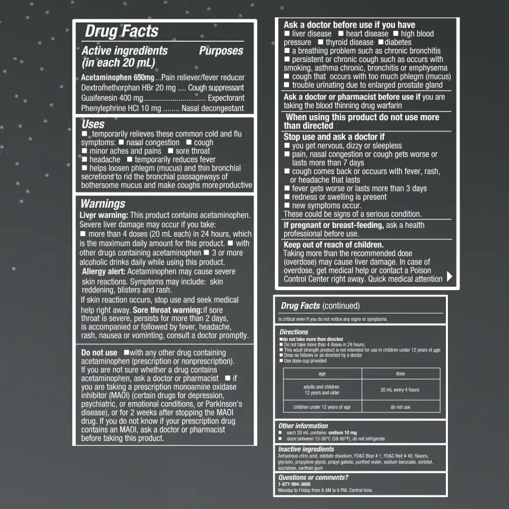 Tukol Adult Max-A Cold-Flu-Sore Throat 6 oz