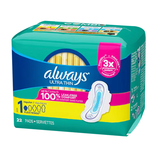 Always Ultra Thin Regular W/Wings 22 ct