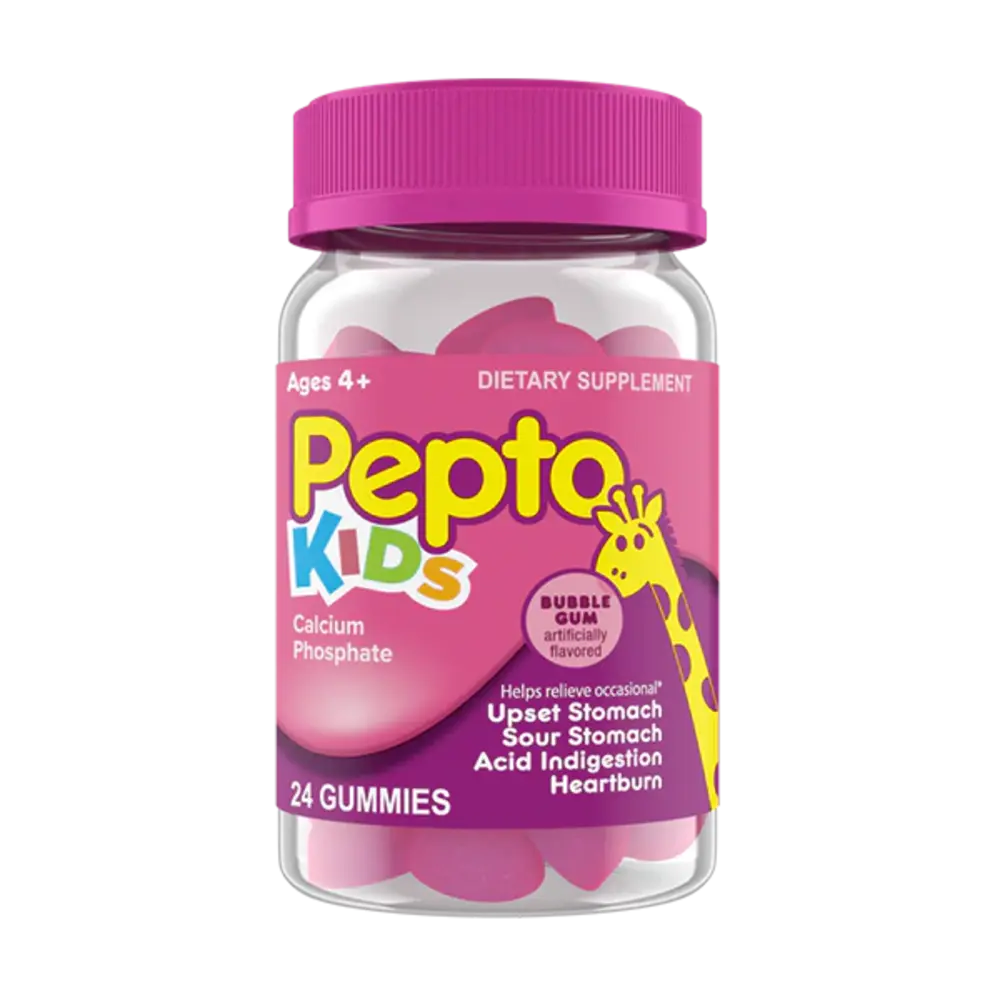 Pepto Kids Gummies Bubble Gum Flavor 24 ct