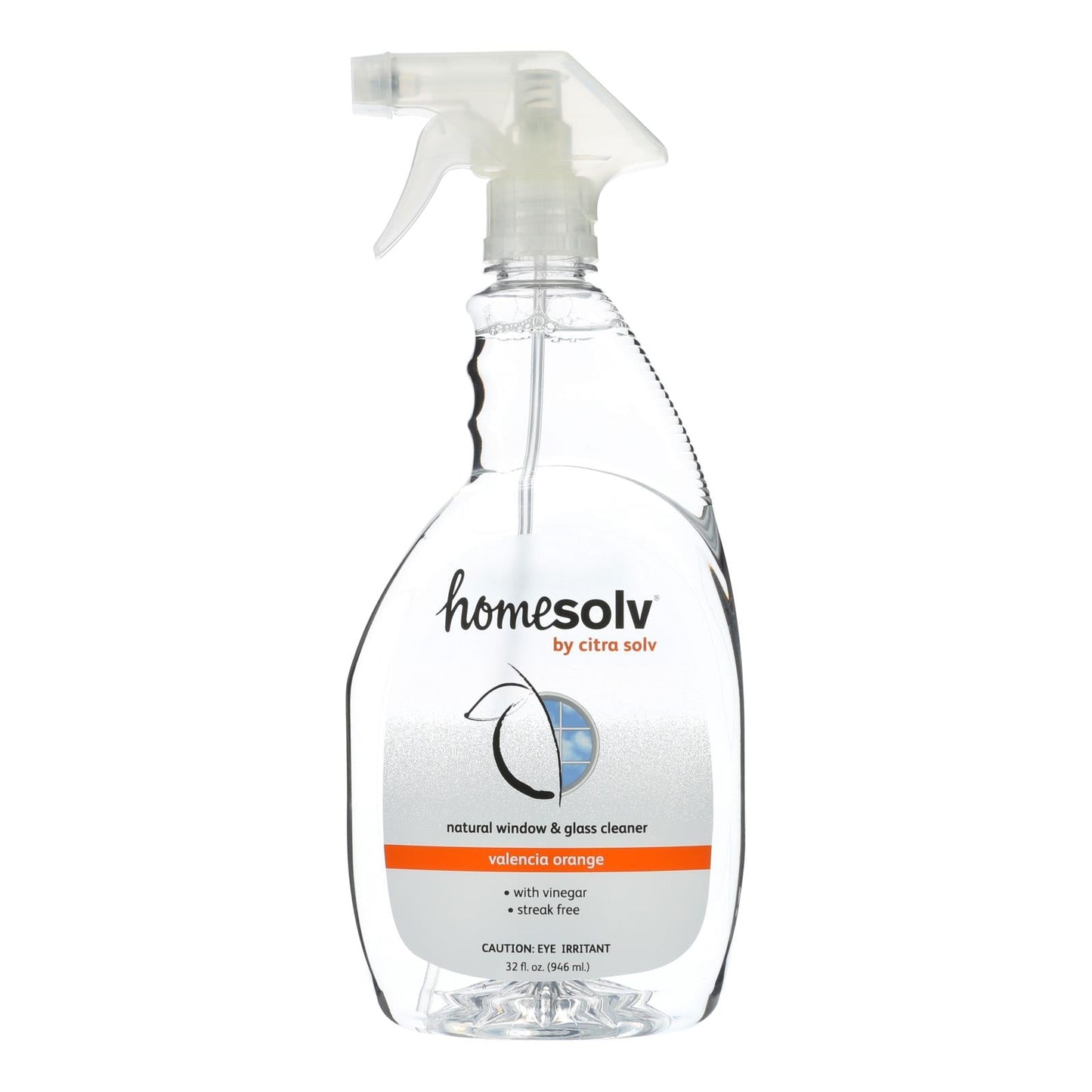 Citra-Solv - homesolv - Natural Window & Glass Cleaner - Valencia Orange, 32 fl oz, Pack of 6