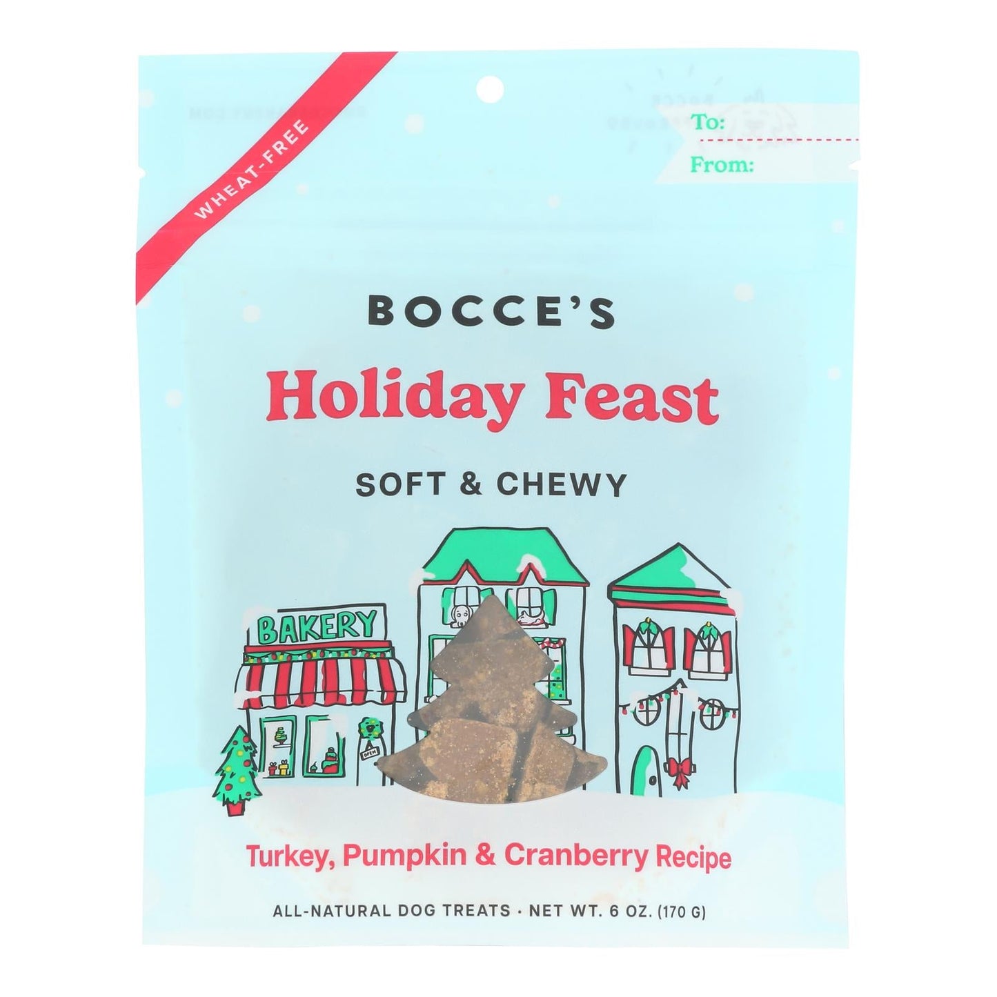 Bocce's Bakery Holiday Feast Dog Treat - 6 Oz