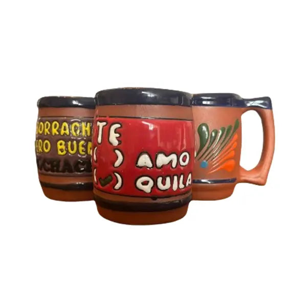 Barrilito Decorativo Asst. w/ Phrases Engobe 20 oz