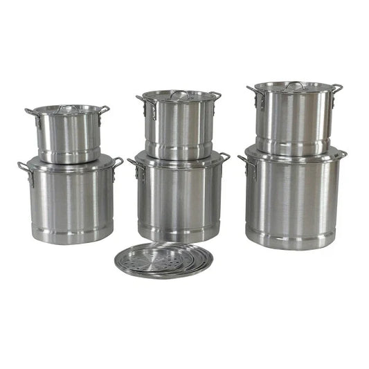 Imusa Aluminum Steamer Set (20, 24, 32, 40, 52 qrt) 5 Pot Set