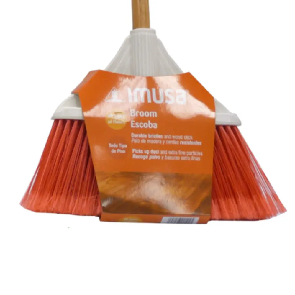 Imusa Upright Broom w/ Wood Handle 48"