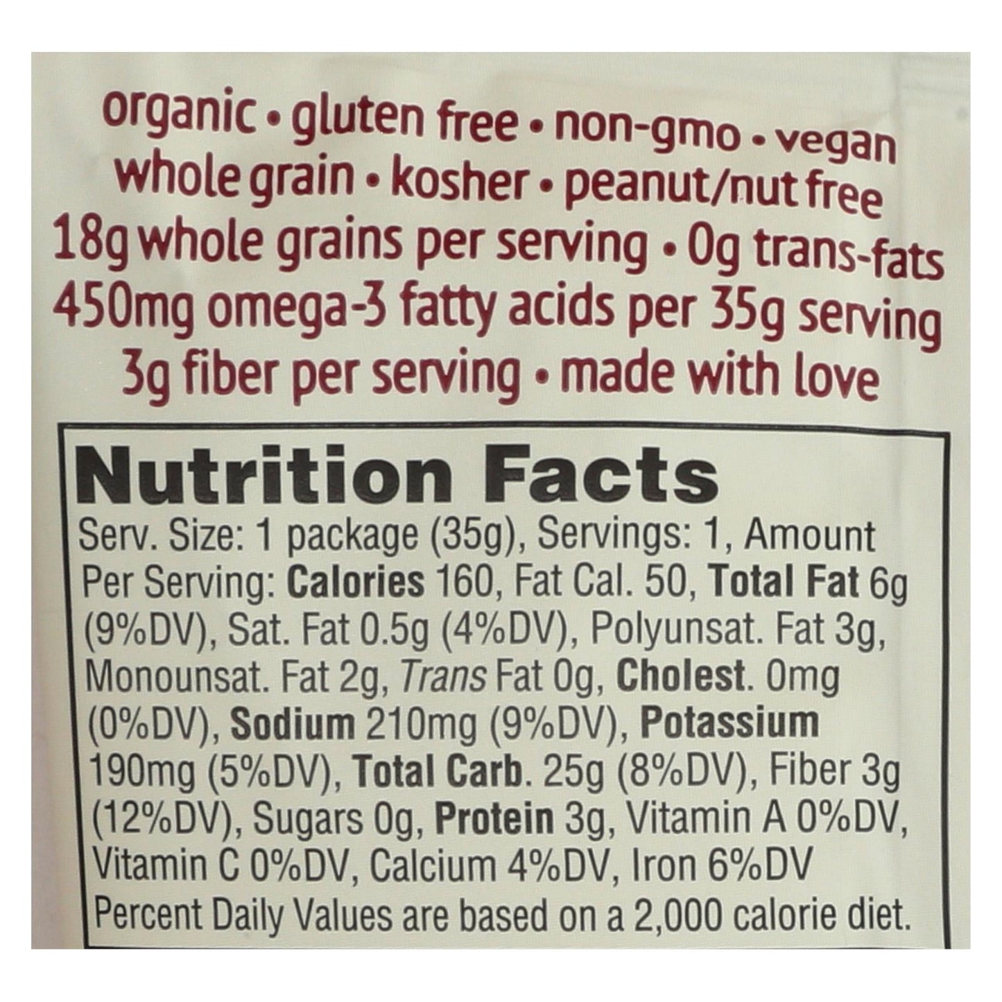 Mary's Gone Crackers Original Gluten-Free Crackers - Case of 20 - 1.25oz Each