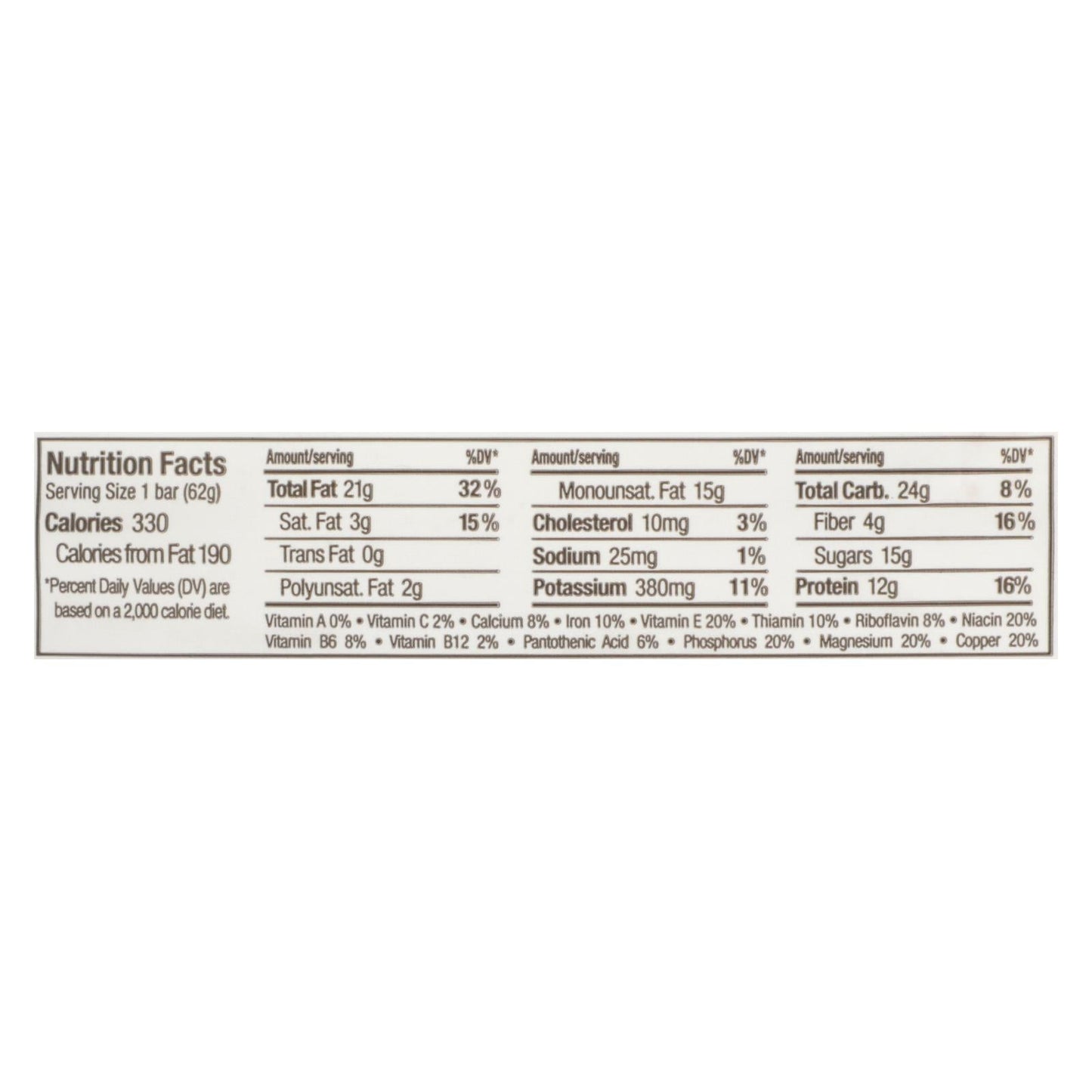 Perfect Bar, Chocolate Hazelnut, 2.2 Oz, Pack of 8