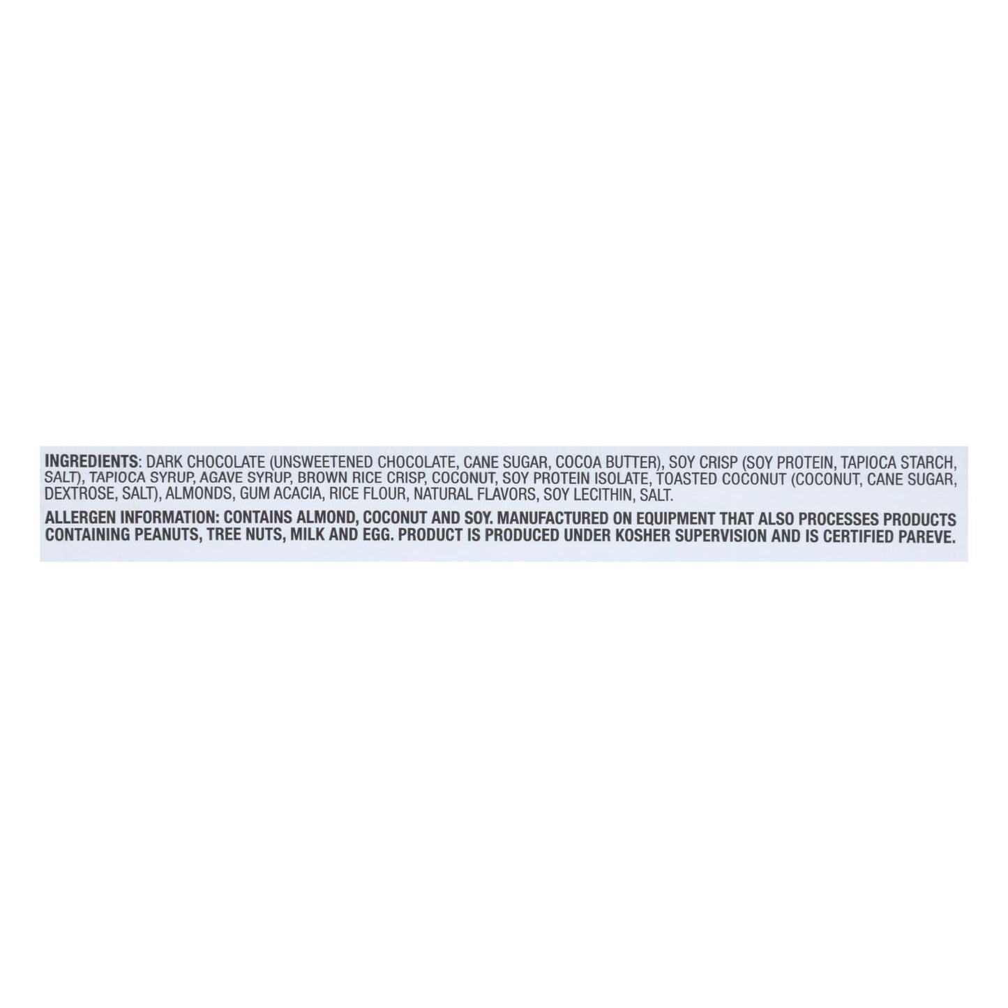 Nugo Dark Chocolate Coconut Nutrition Bar - 1.76 Oz - 1 Case