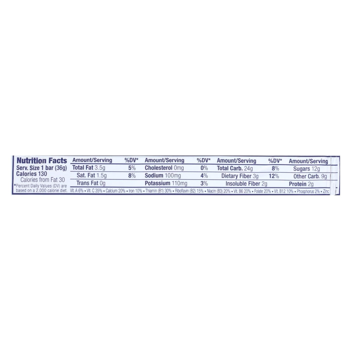 Clif Bar Zbar, Organic Chocolate Chip, 1.27 Oz Each, Case of 18