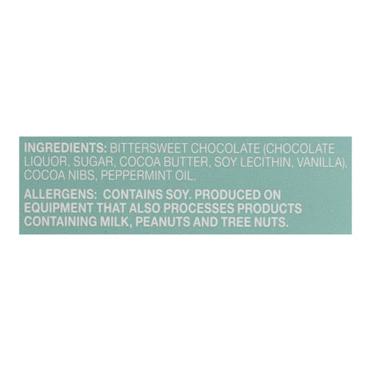 Endangered Species Chocolate Dark Chocolate Bar with Peppermint Crunch - 3oz, Case of 12