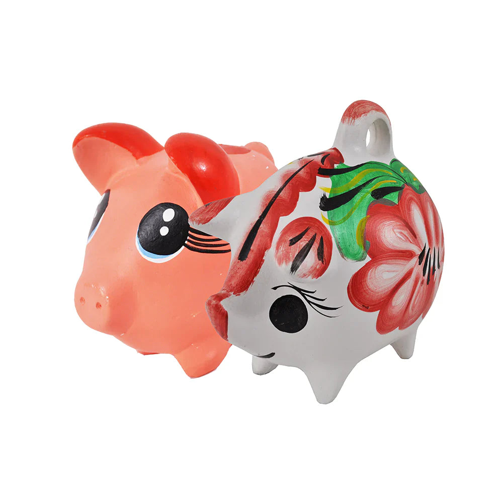 La Mexicana Piggy Bank/ Alcancia Cochinito Asst Styles - 9" x 8"