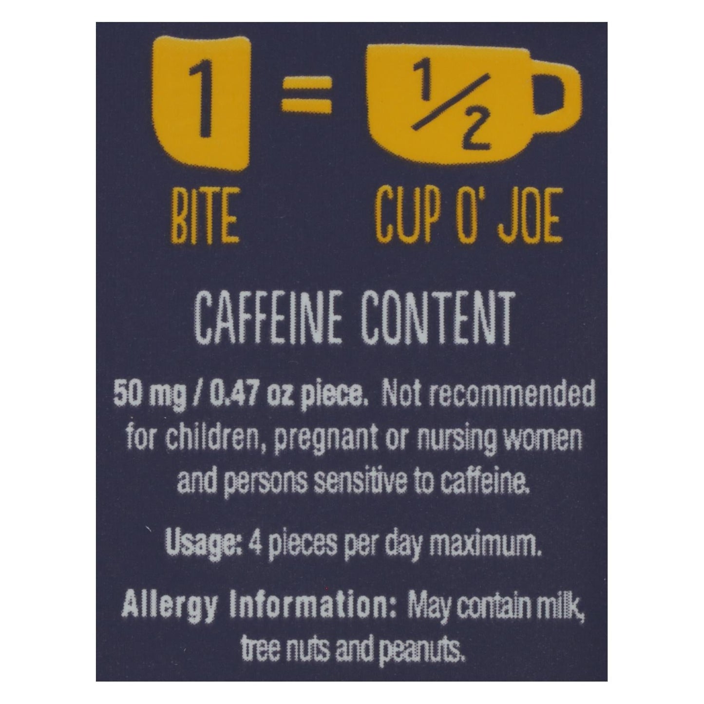 Awake Dark Chocolate Bites - Case of 50 - 0.47 Ounce