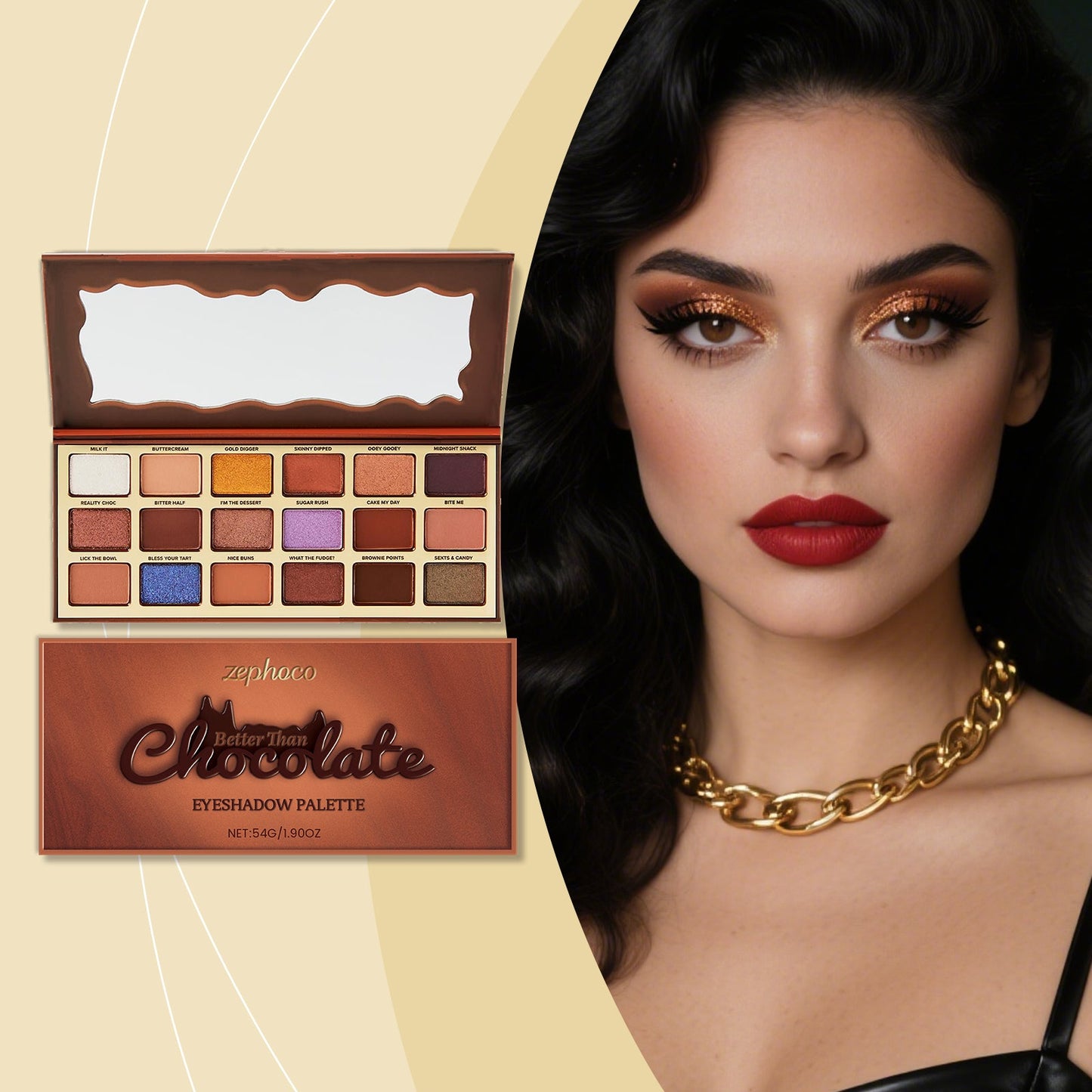 Chocolate-style Eyeshadow Palette 54g